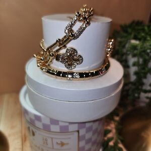 Elegant Gold and Silver Bracelet